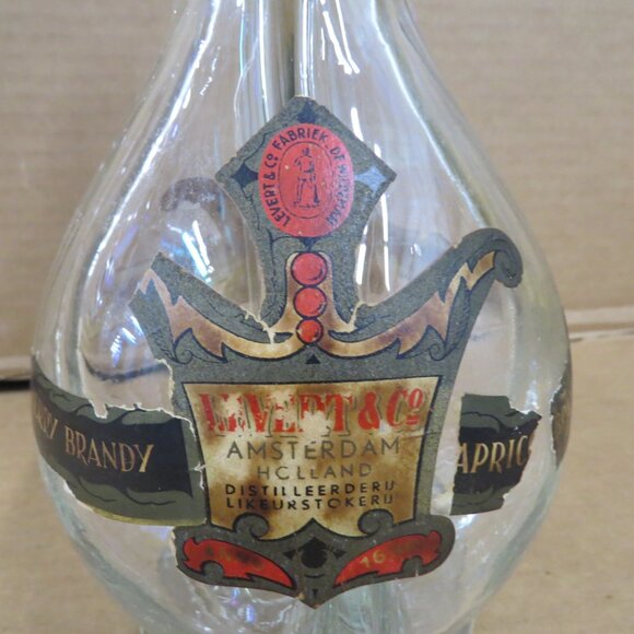 Vintage 4 Chamber Liquor Decanter Clear Glass Bottle Barware Levert & Co  11" - Picture 2 of 9